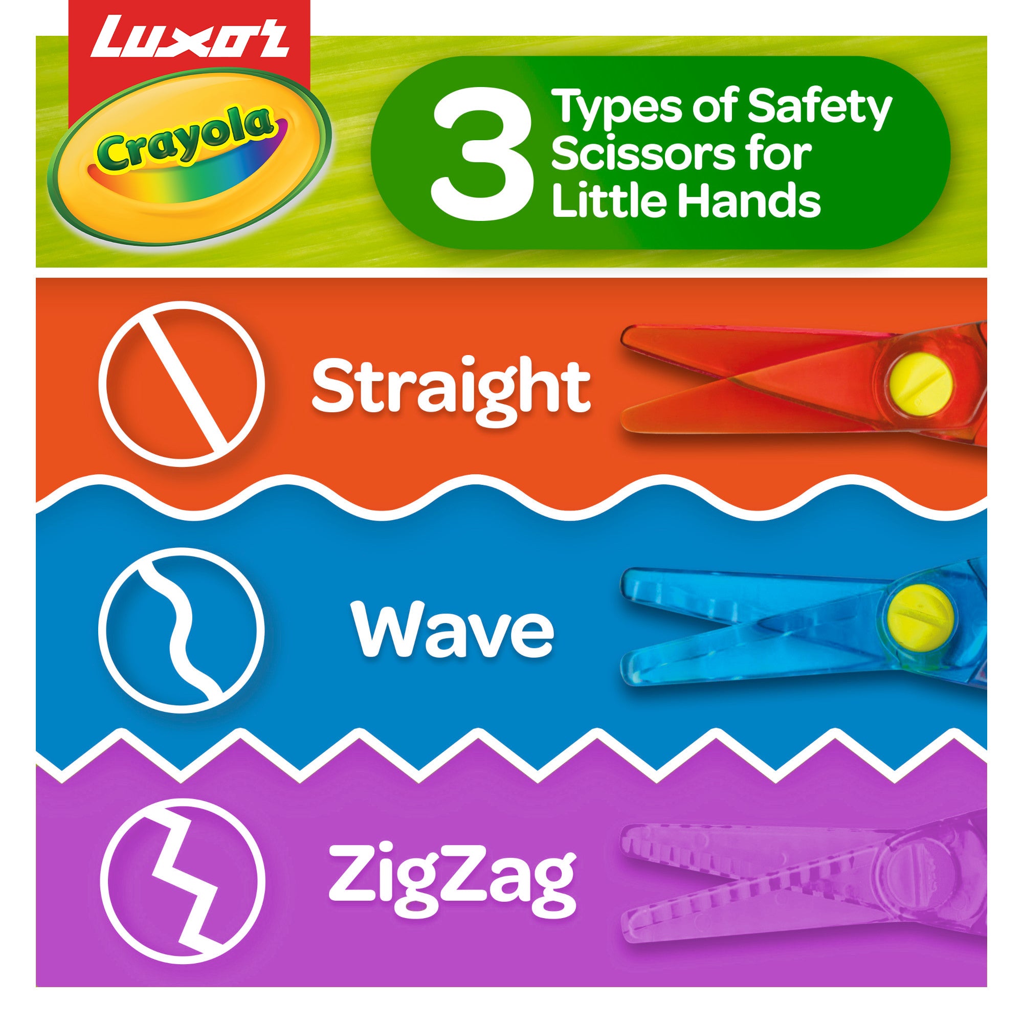 Safety Scissors 3 count (plastic)