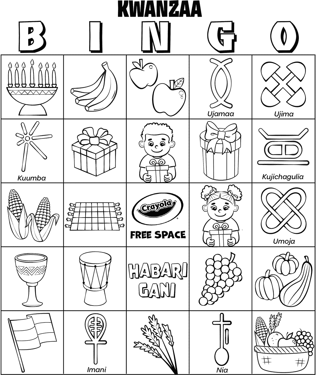 Kwanzaa Bingo Board No.2