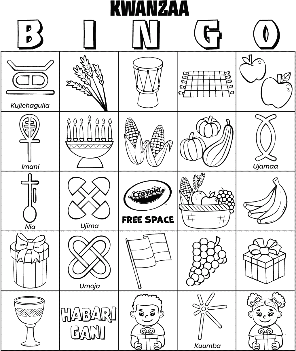 Kwanzaa Bingo Board No.3