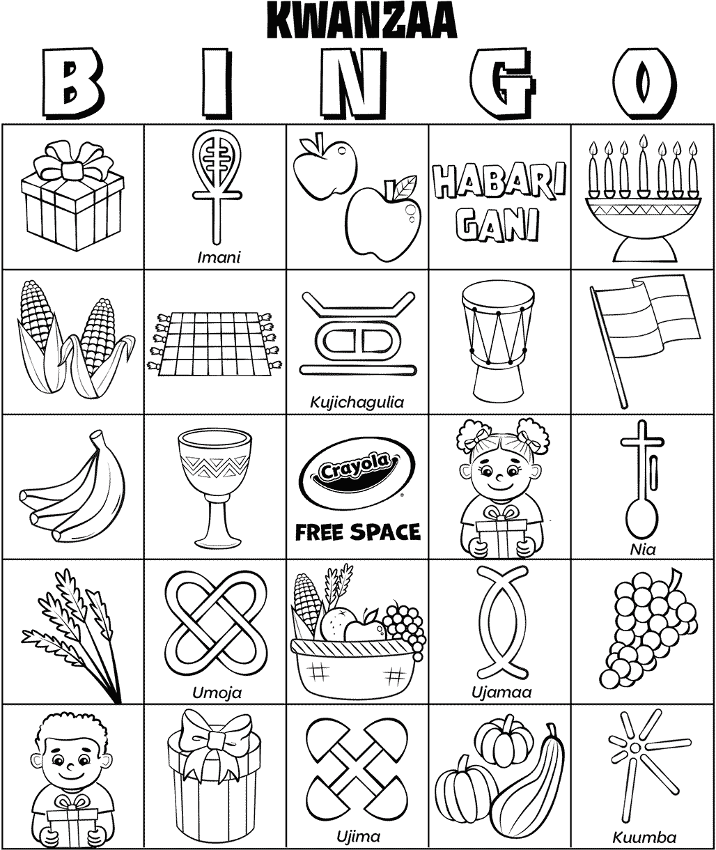 Kwanzaa Bingo Board No.4
