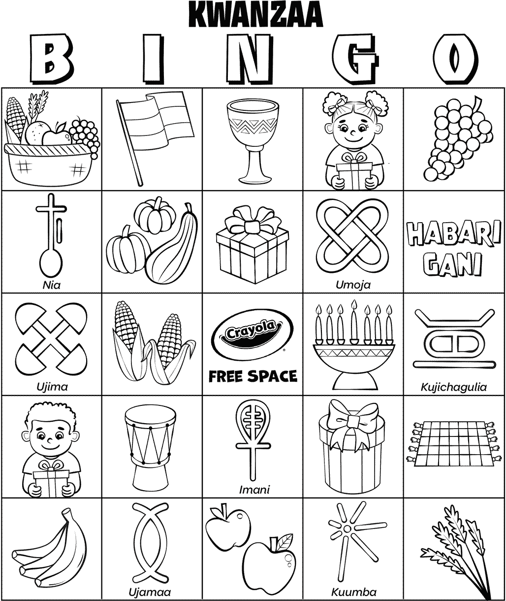 Kwanzaa Bingo Board No.5