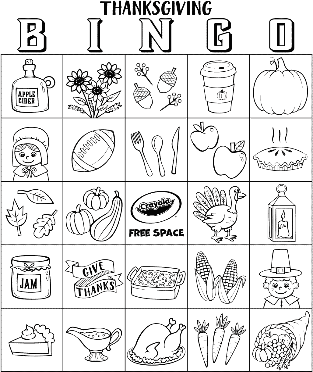 Thanksgiving Bingo Board No.1