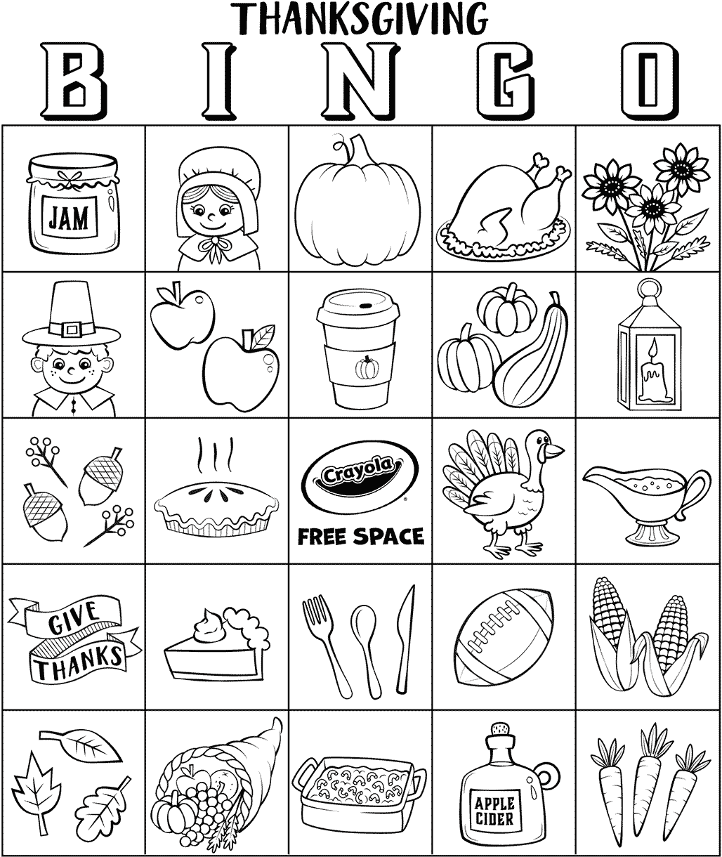 Thanksgiving Bingo Board No.5