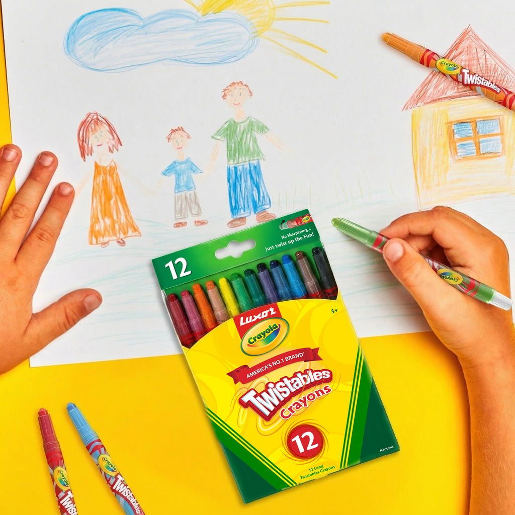 Twistable Long Crayons 12 Shades