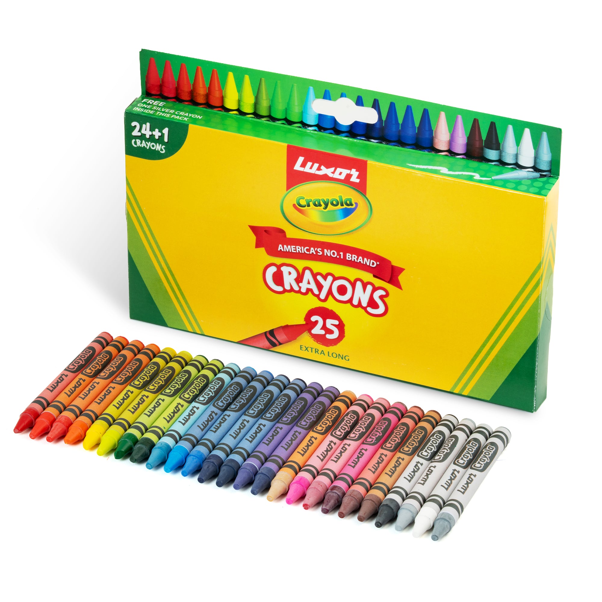 Wax Crayons Extra Long 25 Shades