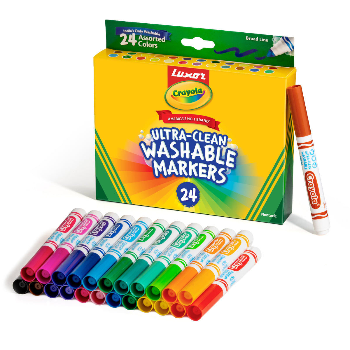 Ultra-Clean Washable Markers, 24 shades