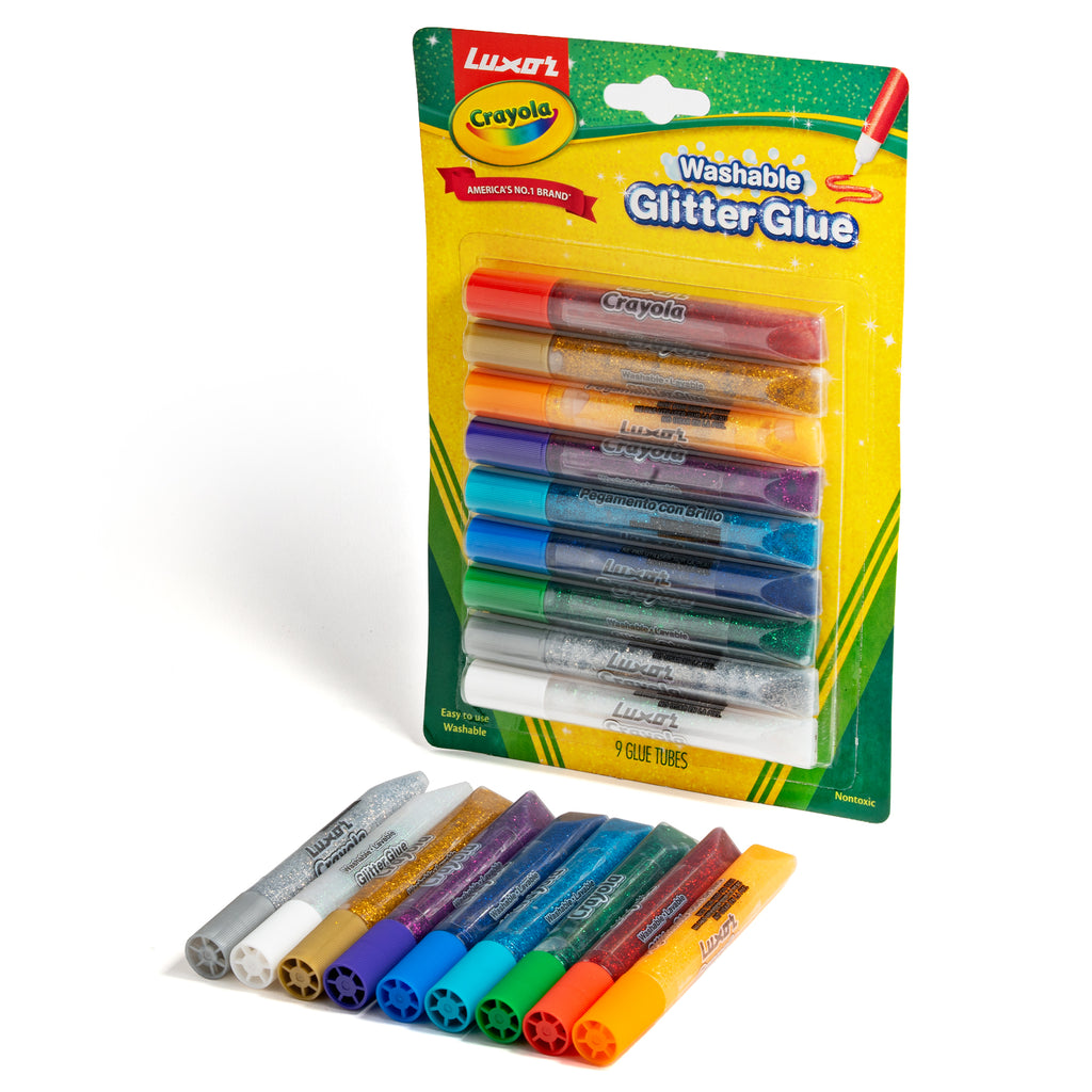 Glitter Glue, set of 9 (10 ml)