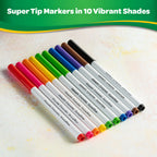 Washable Super Tips Markers 10 Shades