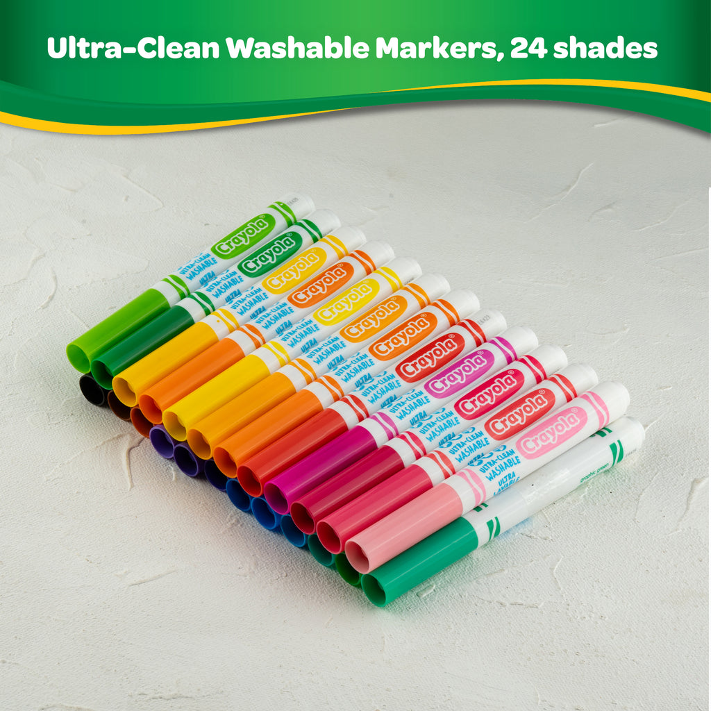 Ultra-Clean Washable Markers, 24 shades