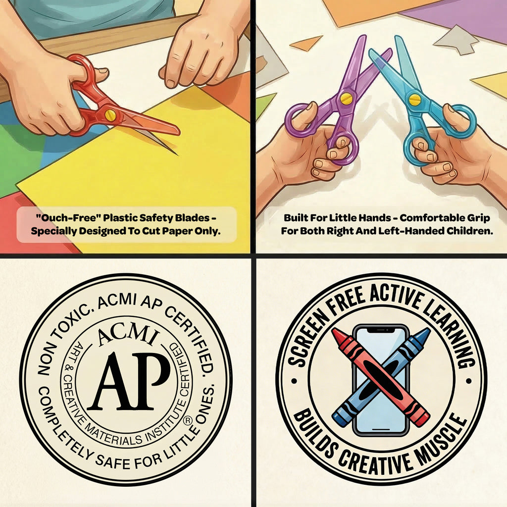 Safety Scissors 3 count (plastic)