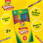 Twistable Long Crayons 12 Shades