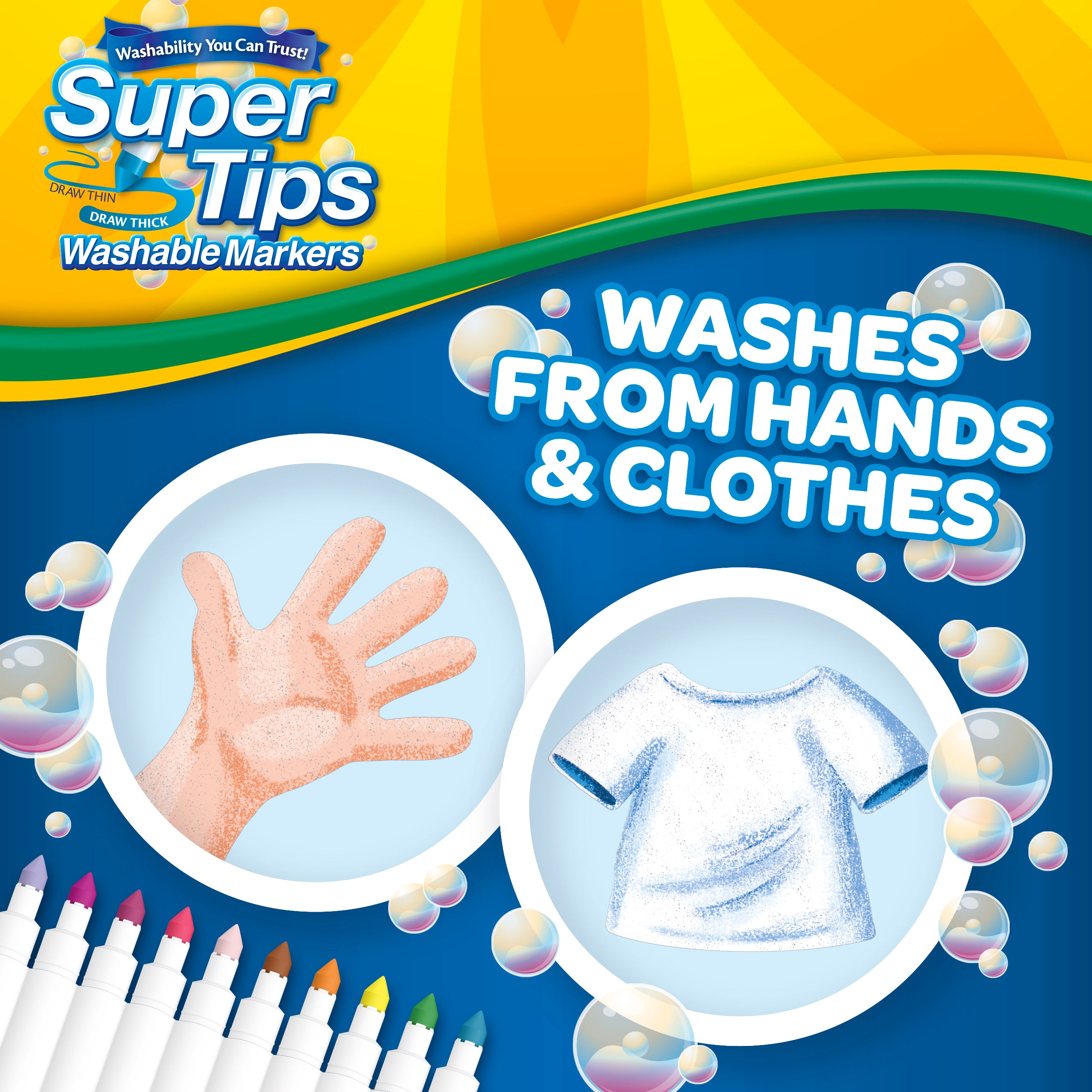 Washable Super Tips Markers 100 Shades