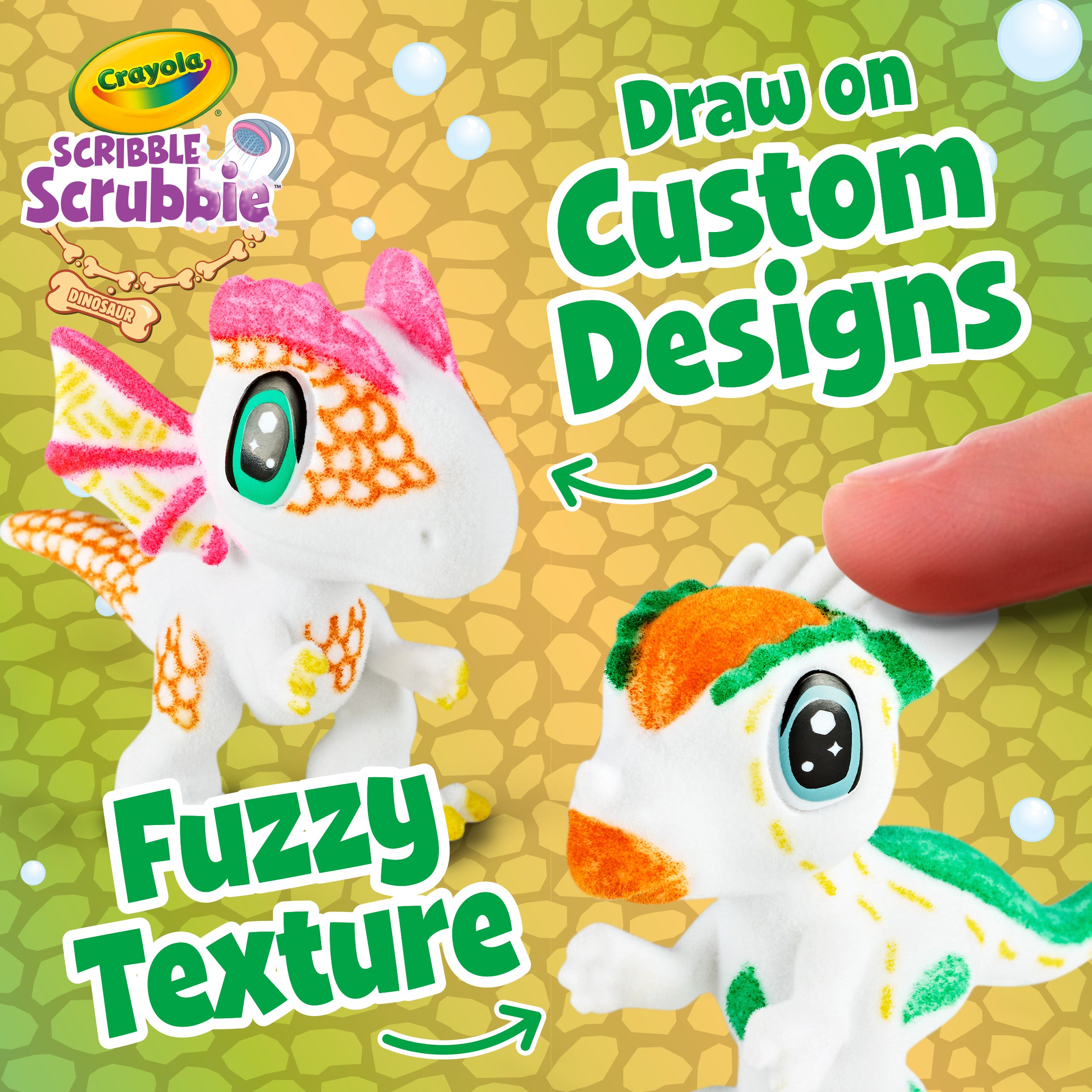Scribble Scrubbie Pets Dinosaurs, 2 Count (T-Rex & Triceratops)