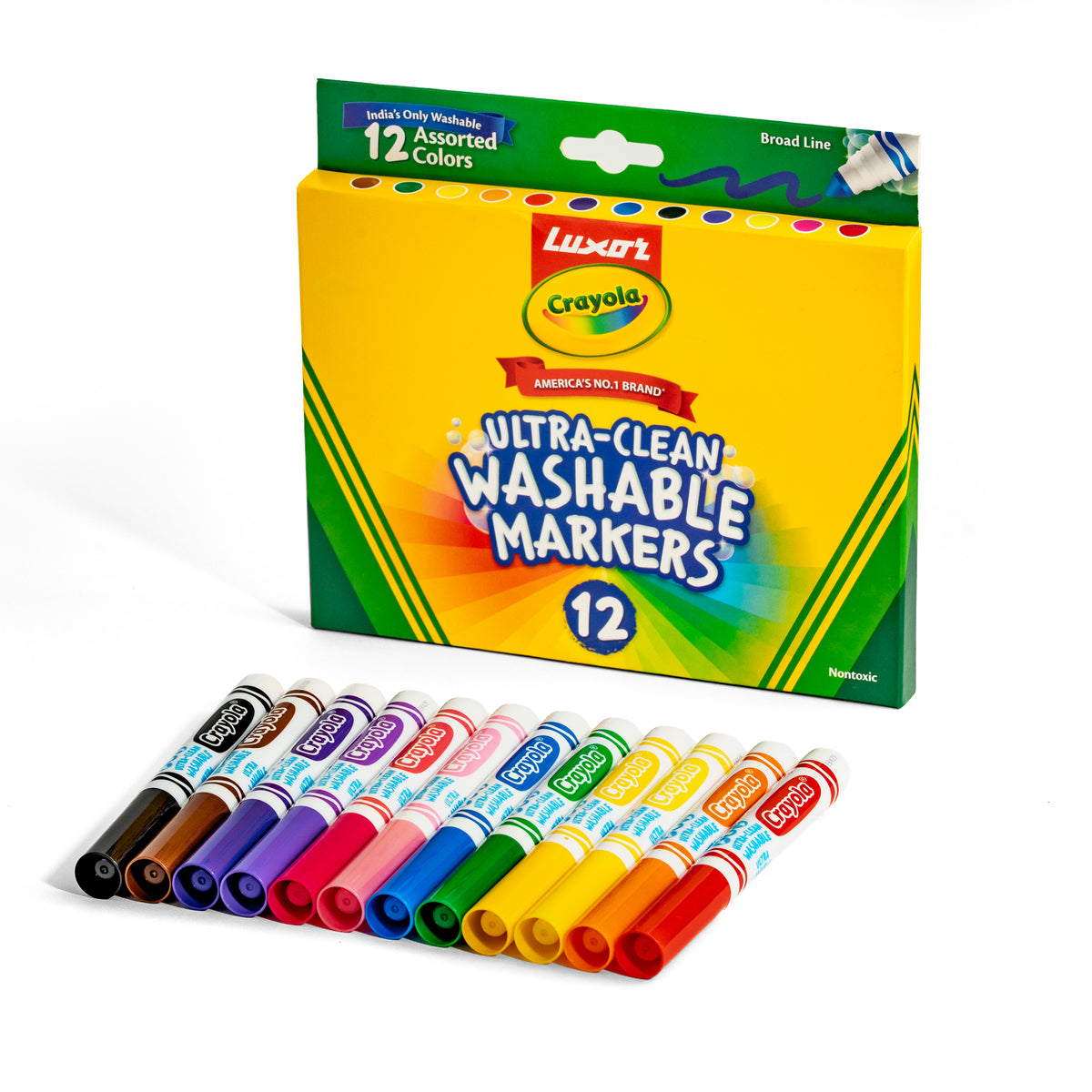 Ultra-Clean Washable Markers, 12 shades
