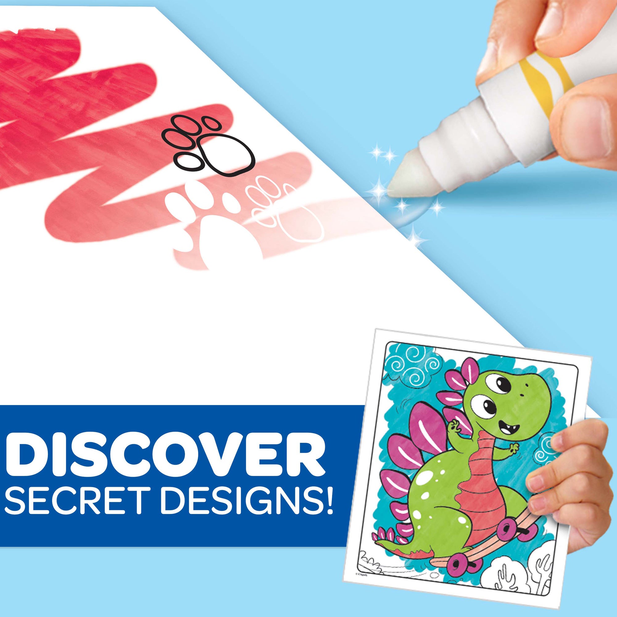 Color Wonder Mess Free Prehistoric Pals Dinosaur Coloring Pages & Markers