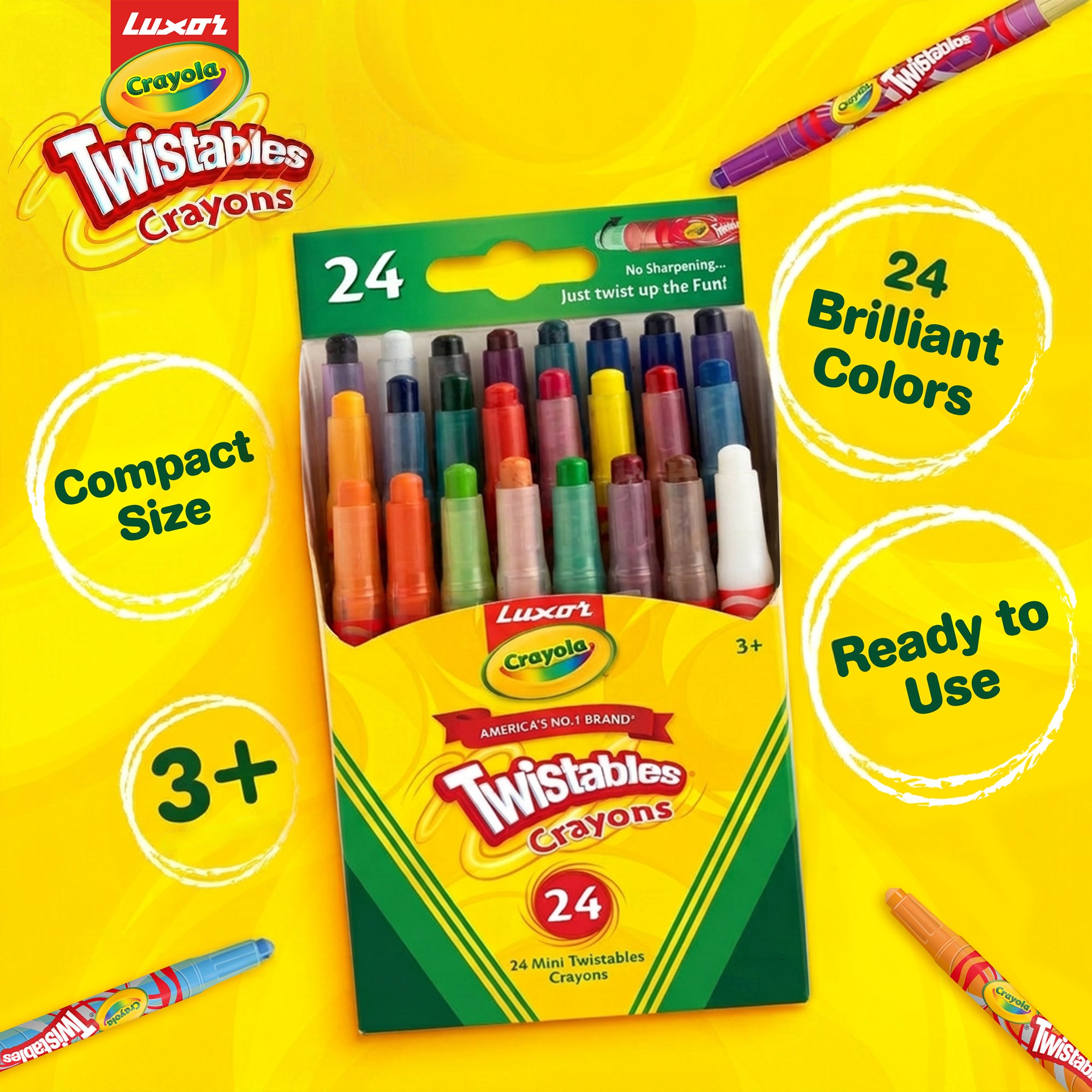 Twistable Mini Crayons 24 Shades