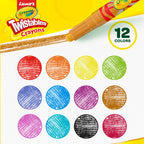 Twistable Long Crayons 12 Shades