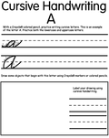 Writing Cursive A
