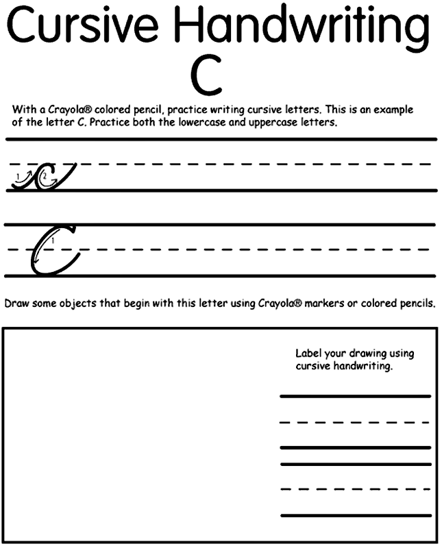 Writing Cursive C
