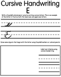 Writing Cursive E