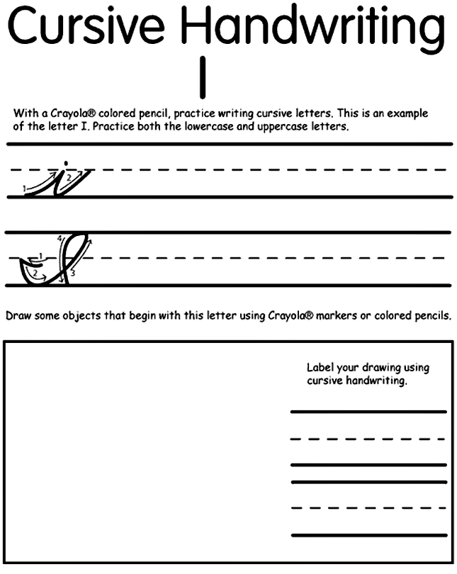 Writing Cursive I