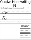 Writing Cursive N