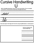 Writing Cursive U