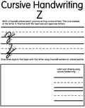 Writing Cursive Z