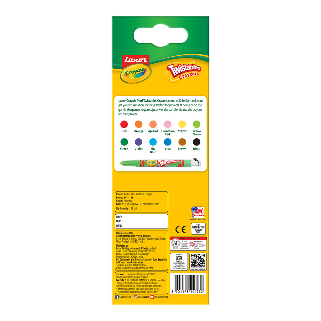 Twistable Mini Crayons 12 Shades