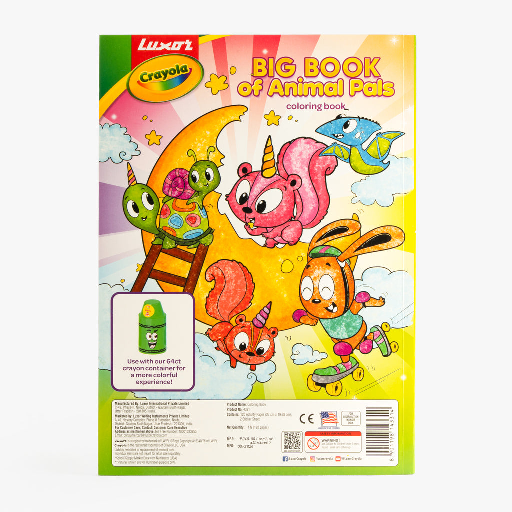 Big Book of Animal Pals Coloring Book - 120 pages