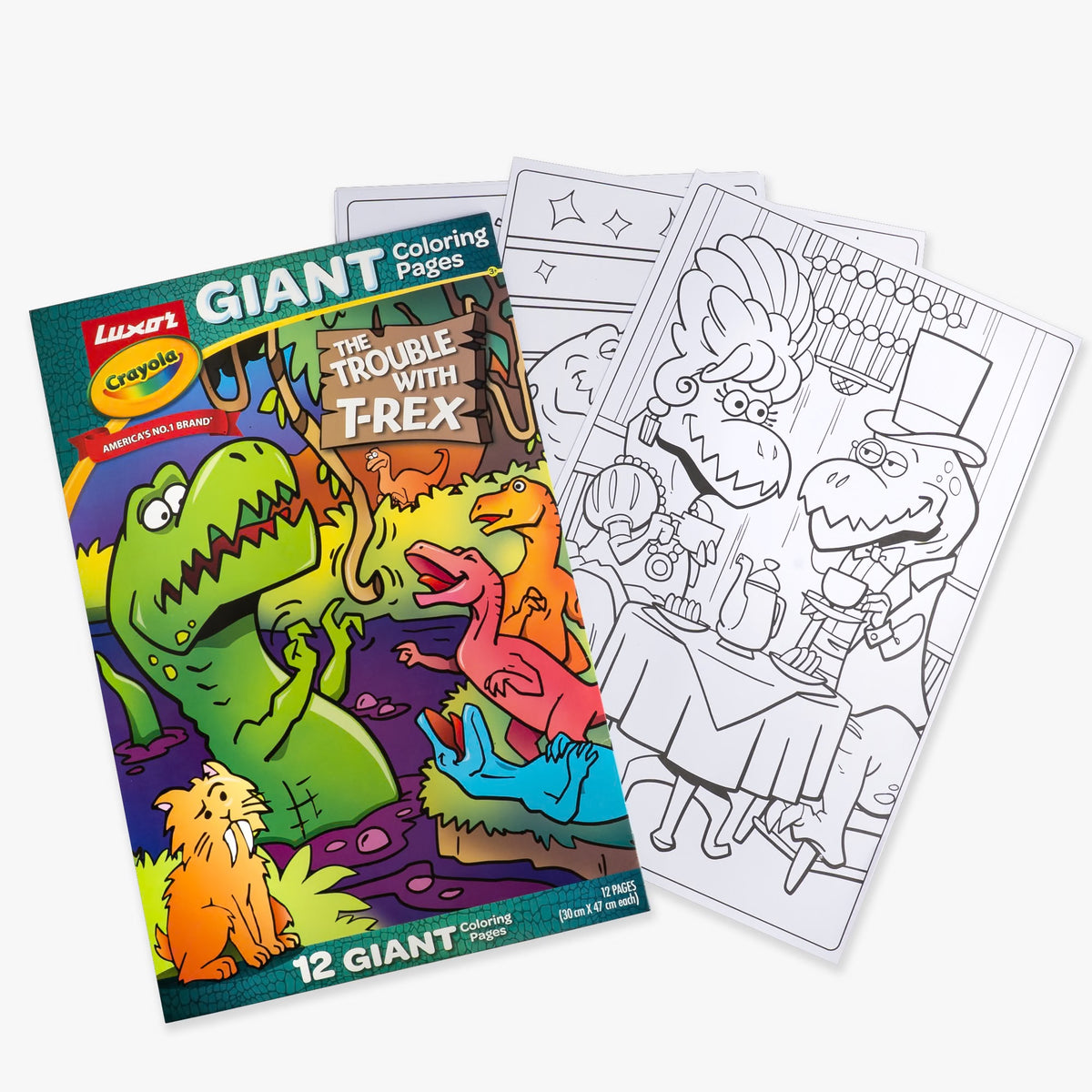Giant Coloring Pages, T-Rex, 12 pages