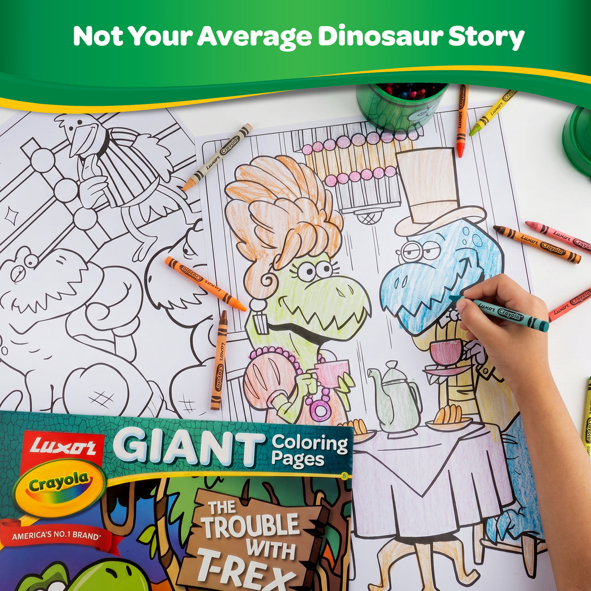 Giant Coloring Pages, T-Rex, 12 pages