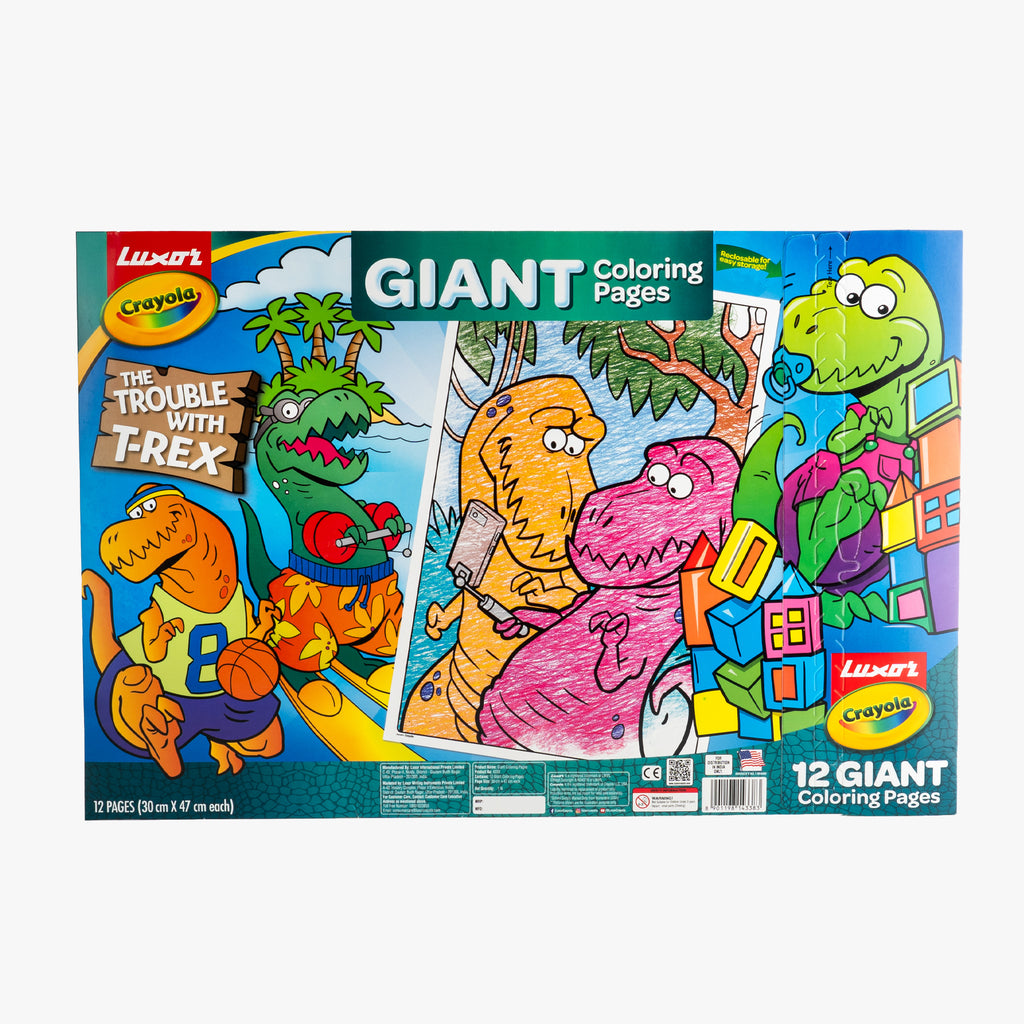 Giant Coloring Pages, T-Rex, 12 pages