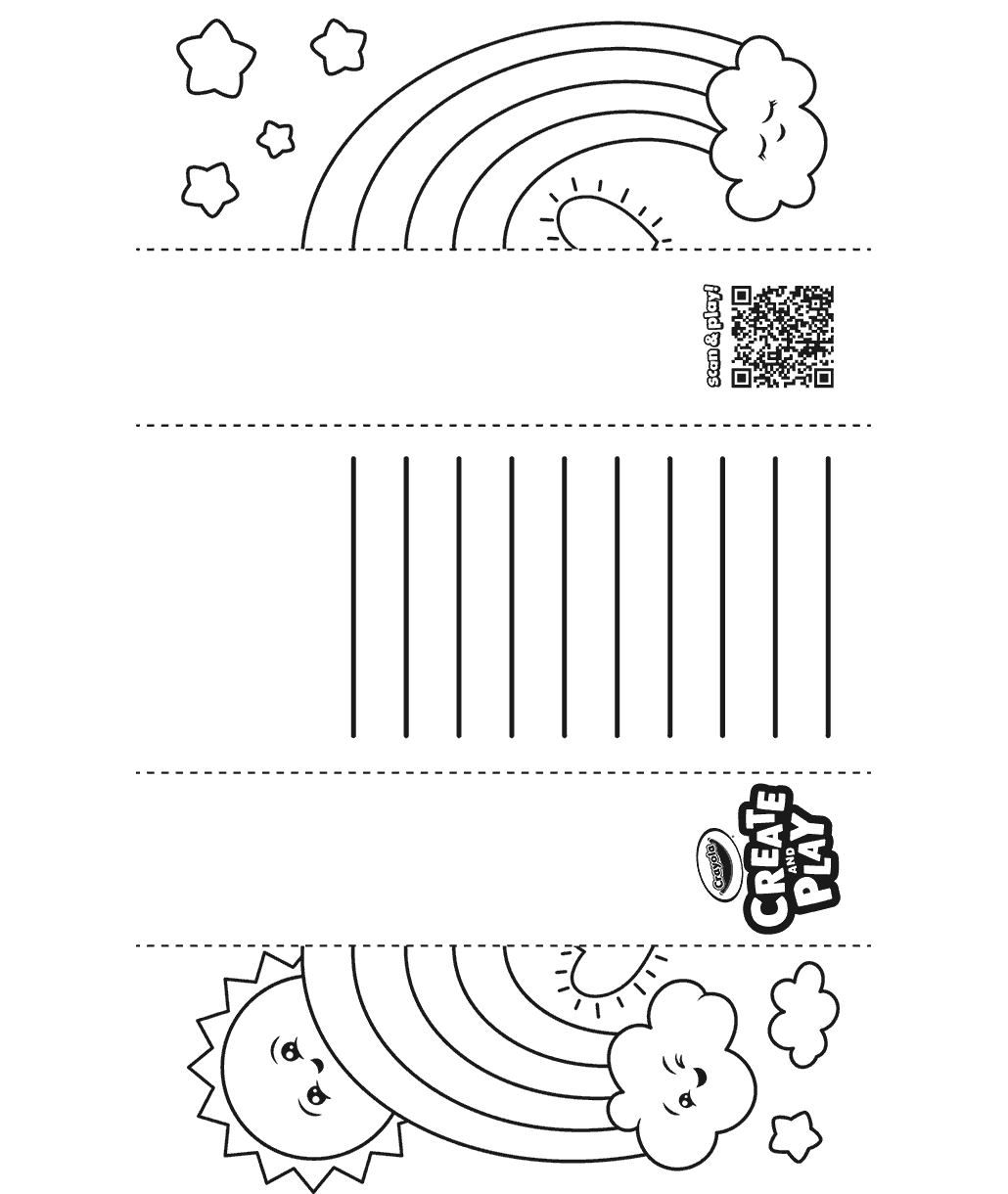Create And Play Rainbow Foldable Gift Card