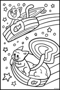Cosmic Cats Flying Saucers