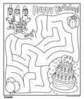 64 Count Crayon Birthday Maze