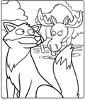 Fox and Moose Friends
