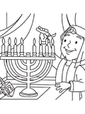 Lighting the Menorah