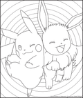 Pokemon Pikachu and Eevee