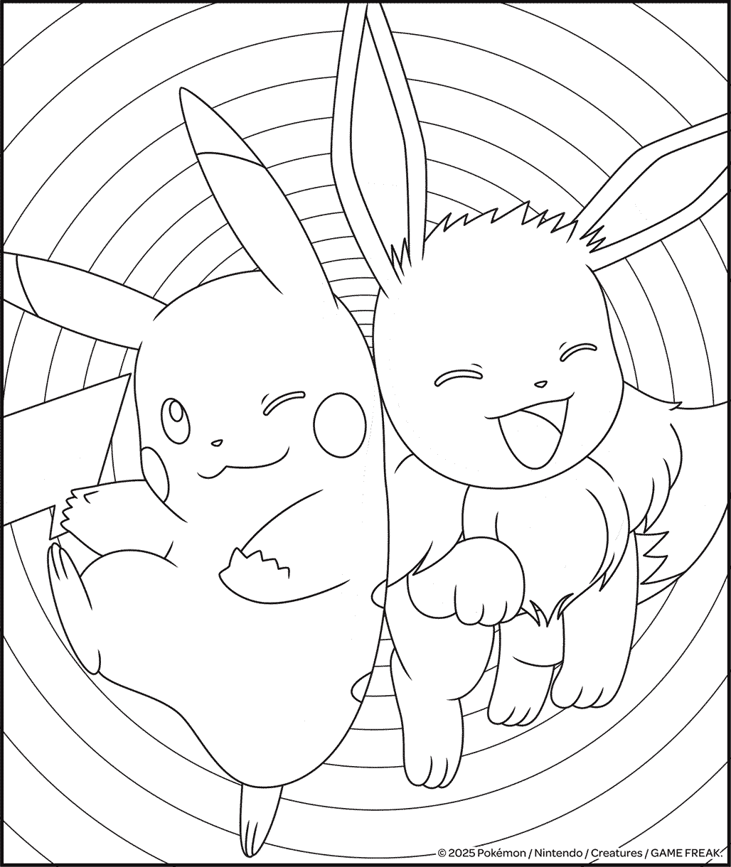Pokemon Pikachu and Eevee