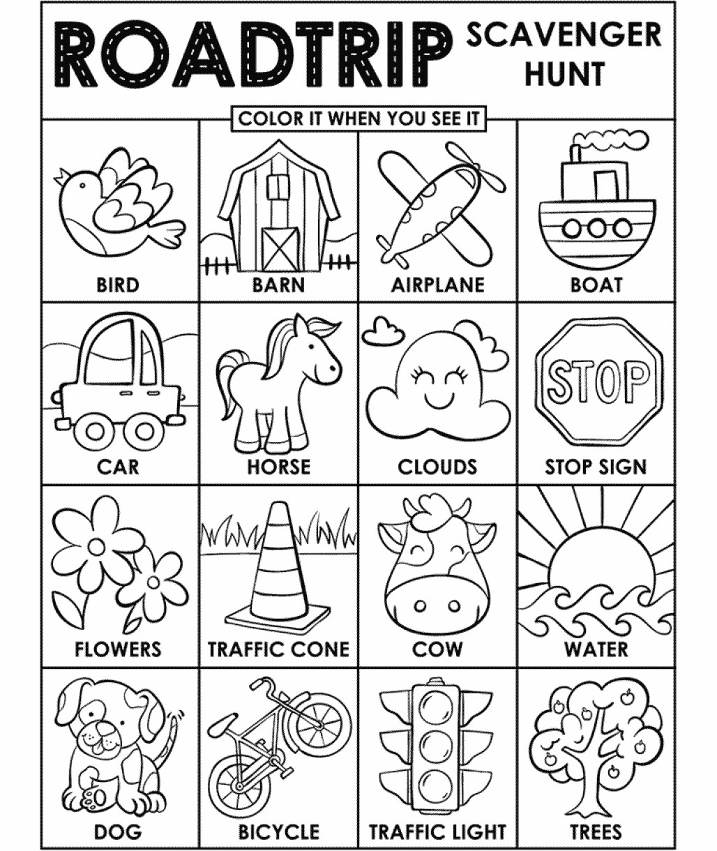 Roadtrip Scavenger Hunt