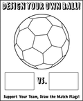 Soccer Ball with Blank Flags