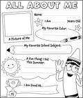 Getting To Know You School Activity Sheet
