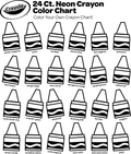 Color Your Own Neon Crayon Chart