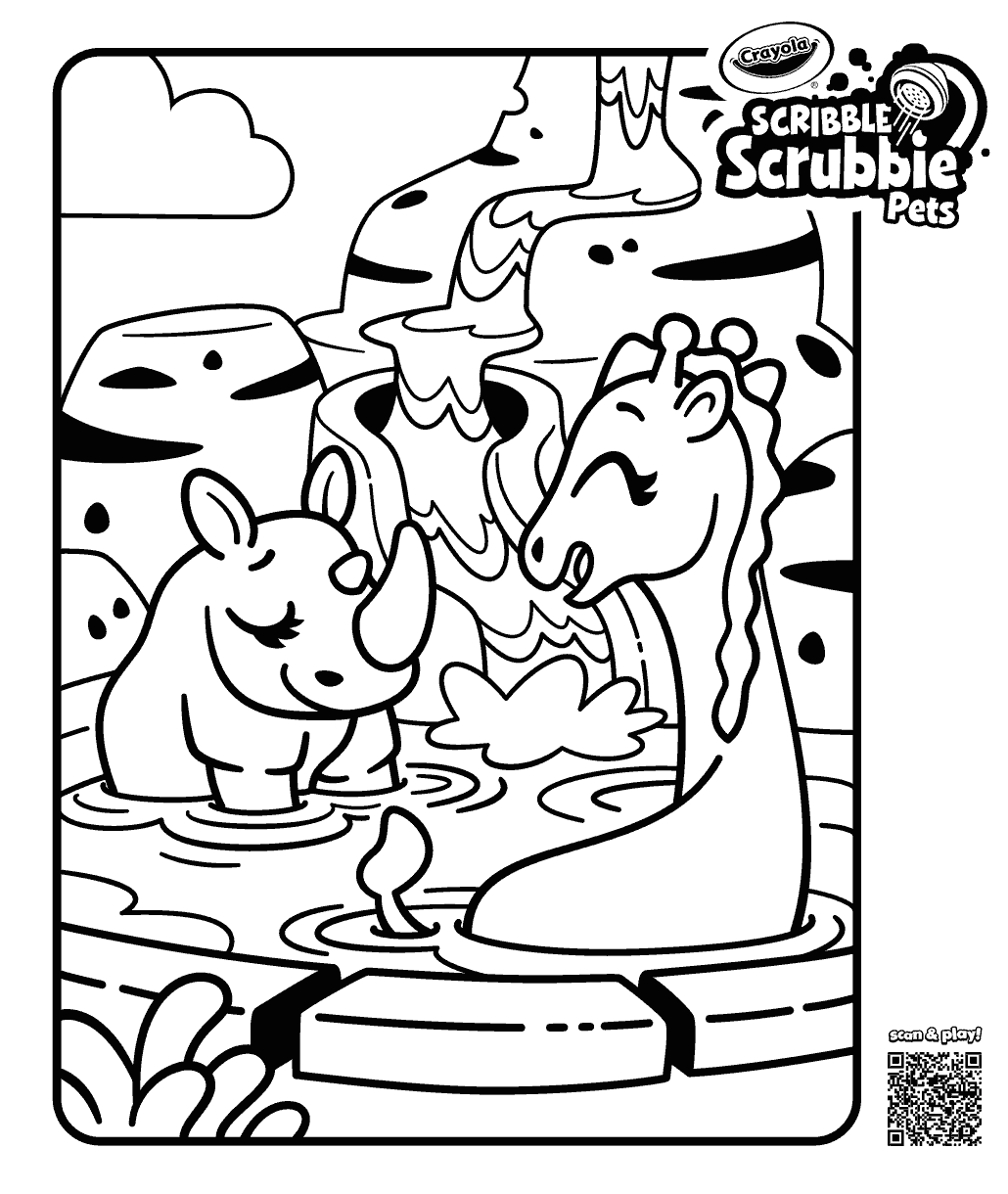 Scribble Scrubbie Hotspring