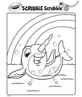 Scribble Scrubbie Pets Narwhal - Naomi
