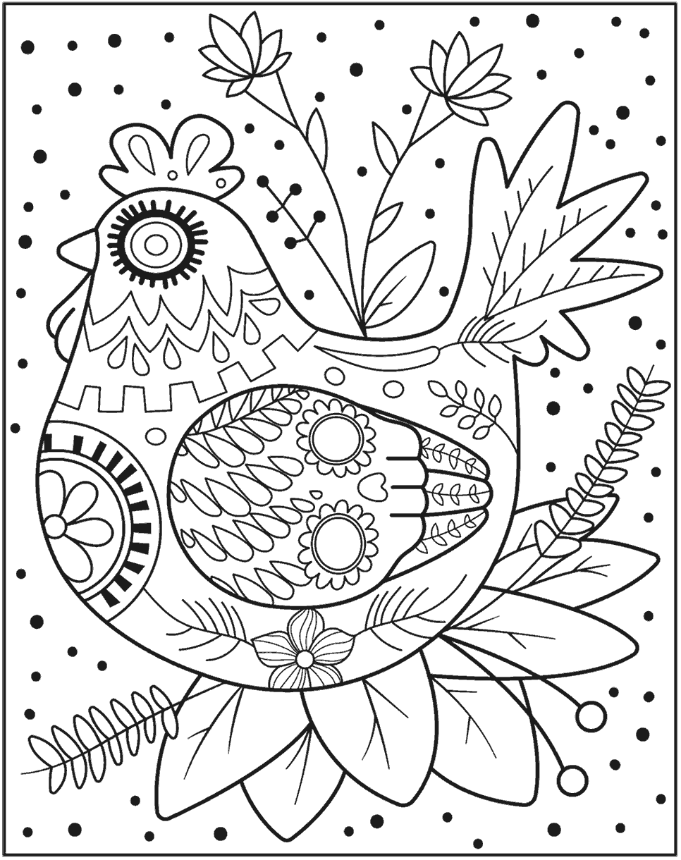 Floral Chicken