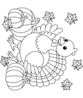 Thanksgiving Turkey with Pumpkins