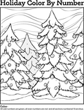 Winter Scene Color by Number